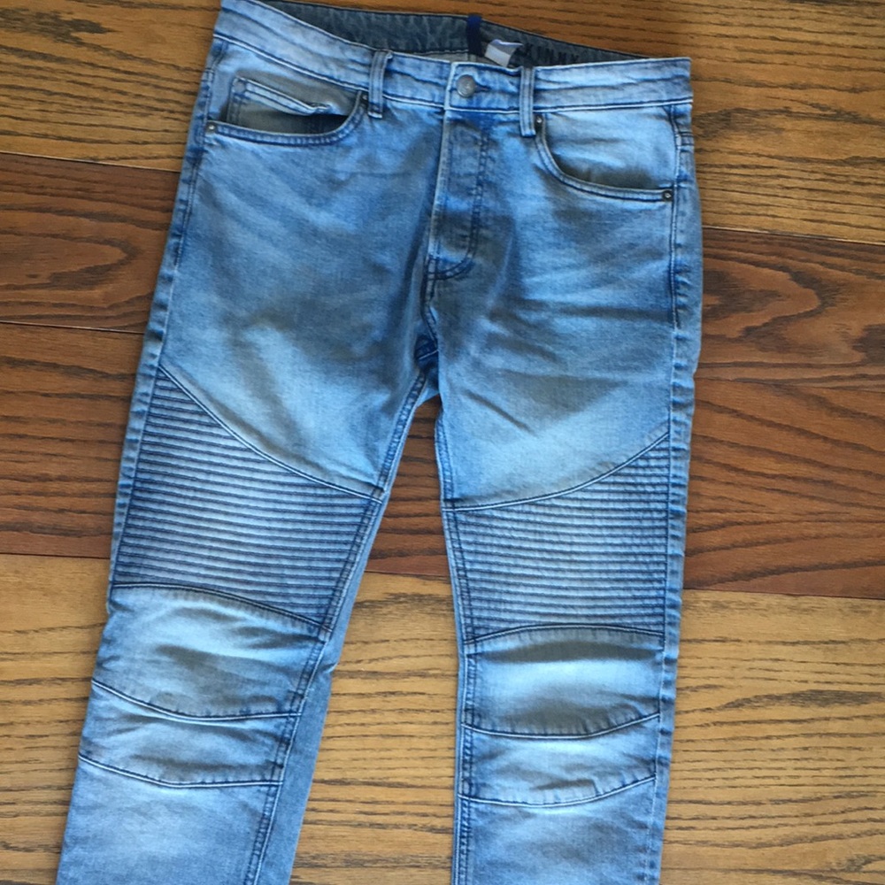 Men’s skinny motorcycle jeans